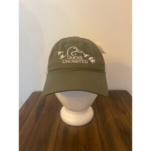 Ducks Unlimited Green and Cream Trucker Hat